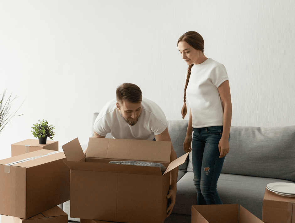 Person mit Laptop erstellt digitale Mietschuldenfreiheitsbescheinigung online